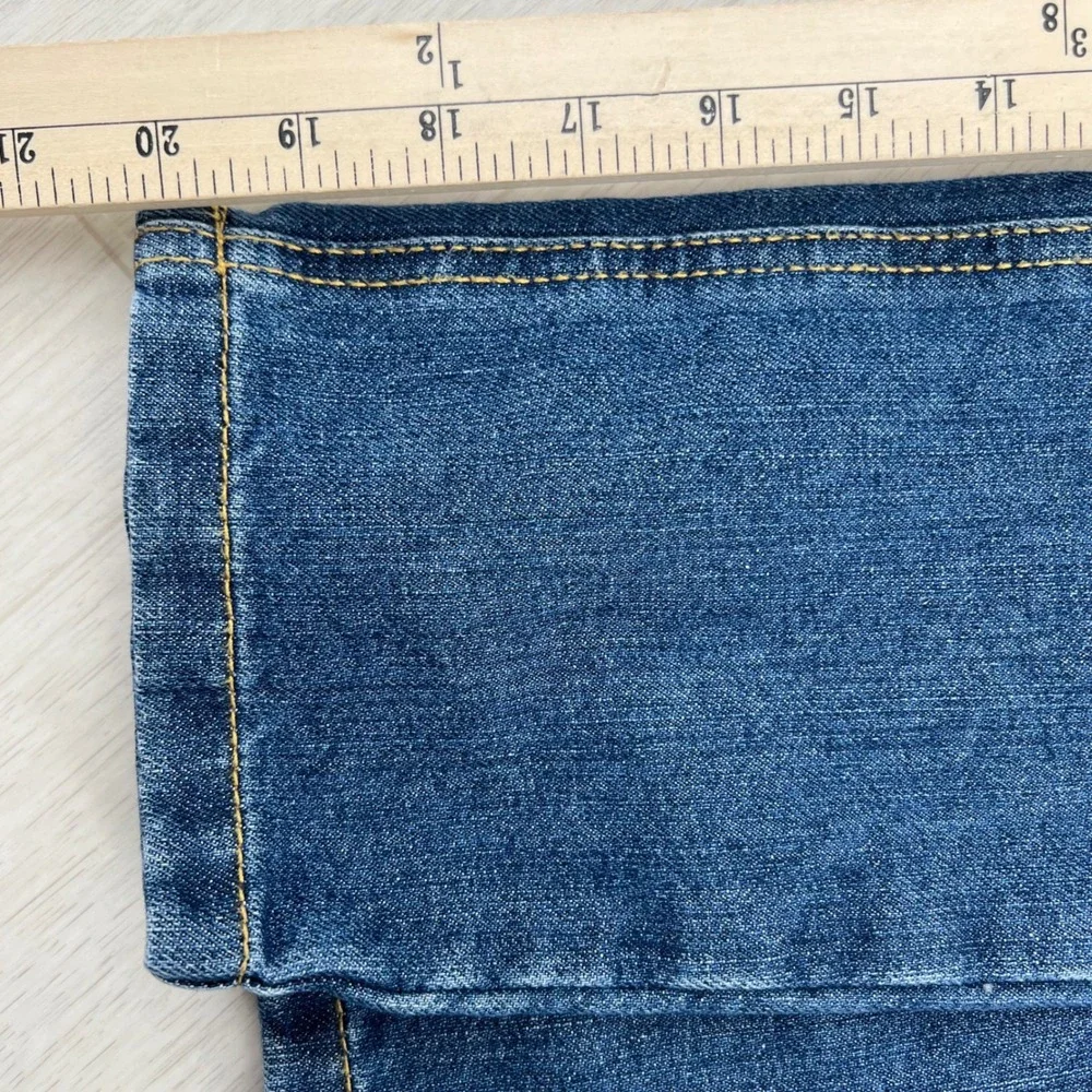 Gymboree Girls Size 7 Blue Pull On Jeans Straight Leg Elastic‎ Waist RN70530